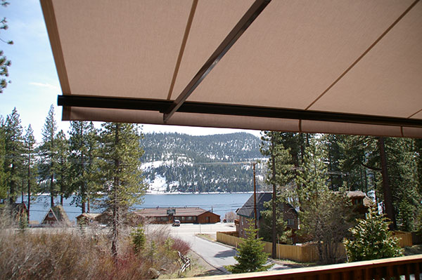 View of Lake Tahoe from a Retractable Sunesta Awning